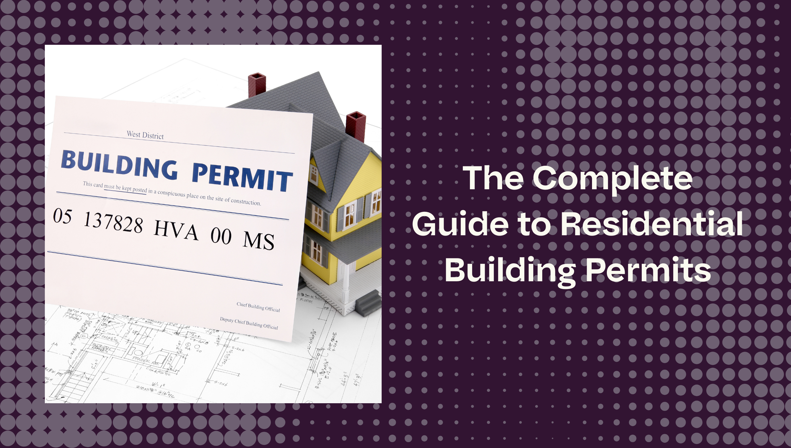 building permit leaning against a house
