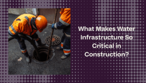construction workers working on a sewer hole