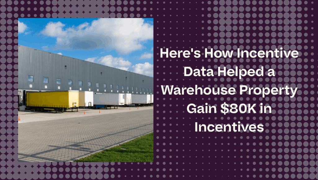 large warehouse with truck trailers parked